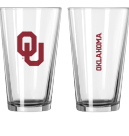 Logo 16oz OU Printed Pint Glass