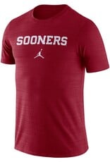 Jordan Men's Jordan Sooners Crimson DriFit Team Issue Velocity Tee