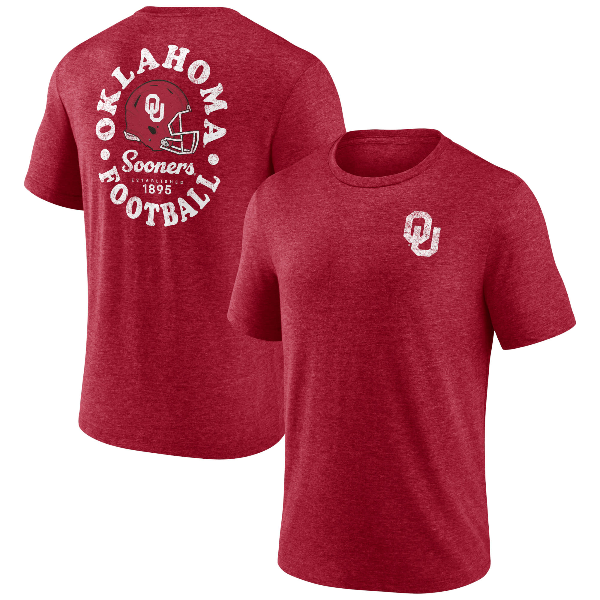 Men's Oklahoma Football Helmet Back Tee Balfour of Norman