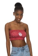 ZooZatz Women's OU Crimson Swirl Patter Bandeau