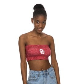 ZooZatz Women's OU Crimson Swirl Patter Bandeau