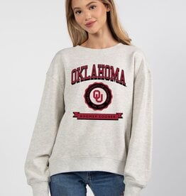Chicka-d Women's Chick-a D Ash Gray Old School OU Crew