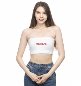 ZooZatz Women's Sooners Bandeau White