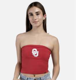 Hype & Vice Women's Crimson Emboidered OU Tube Top