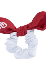 ZooZatz OU Crimson & White Scrunchie Bow