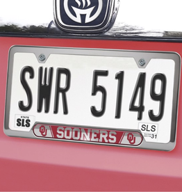 Fanmats OU Sooners  Stainless License Plate Frame