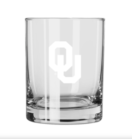 Collegiate University of Oklahoma Commissioner 14 Oz. Rocks Glass