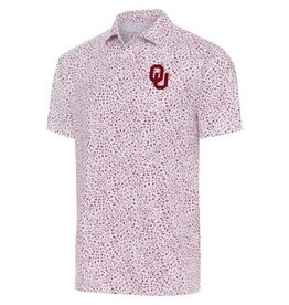 Antigua Men's OU Motion White/Cardinal Polo