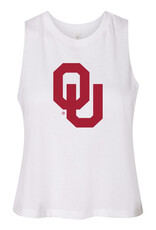 Kickoff Women's OU White Big OU Racerback Tank