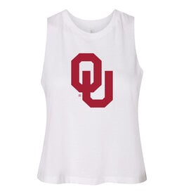 Kickoff Women's OU White Big OU Racerback Tank