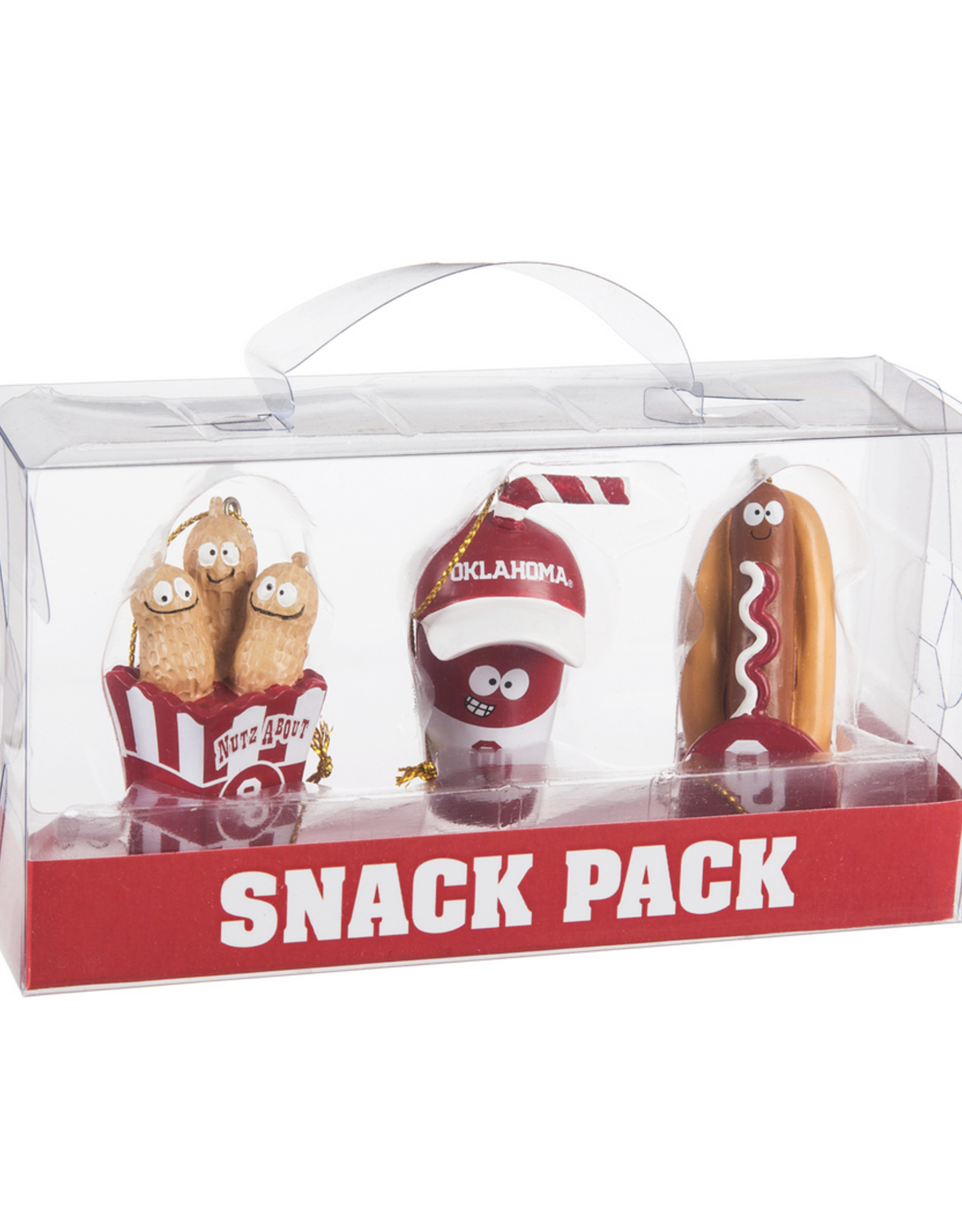 Evergreen OU Snack Pack 3pc Ornament Set