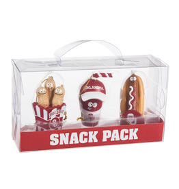 Evergreen OU Snack Pack 3pc Ornament Set