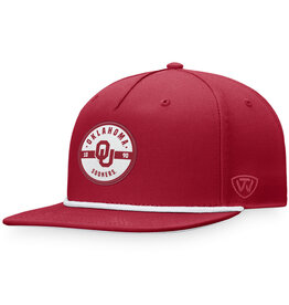 TOW TOW Bank OU Flatbill Heritage Rope Cap w/ OU Sooners Patch