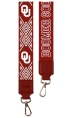 Desden 2" Wide OU Boomer Sooner Purse Strap