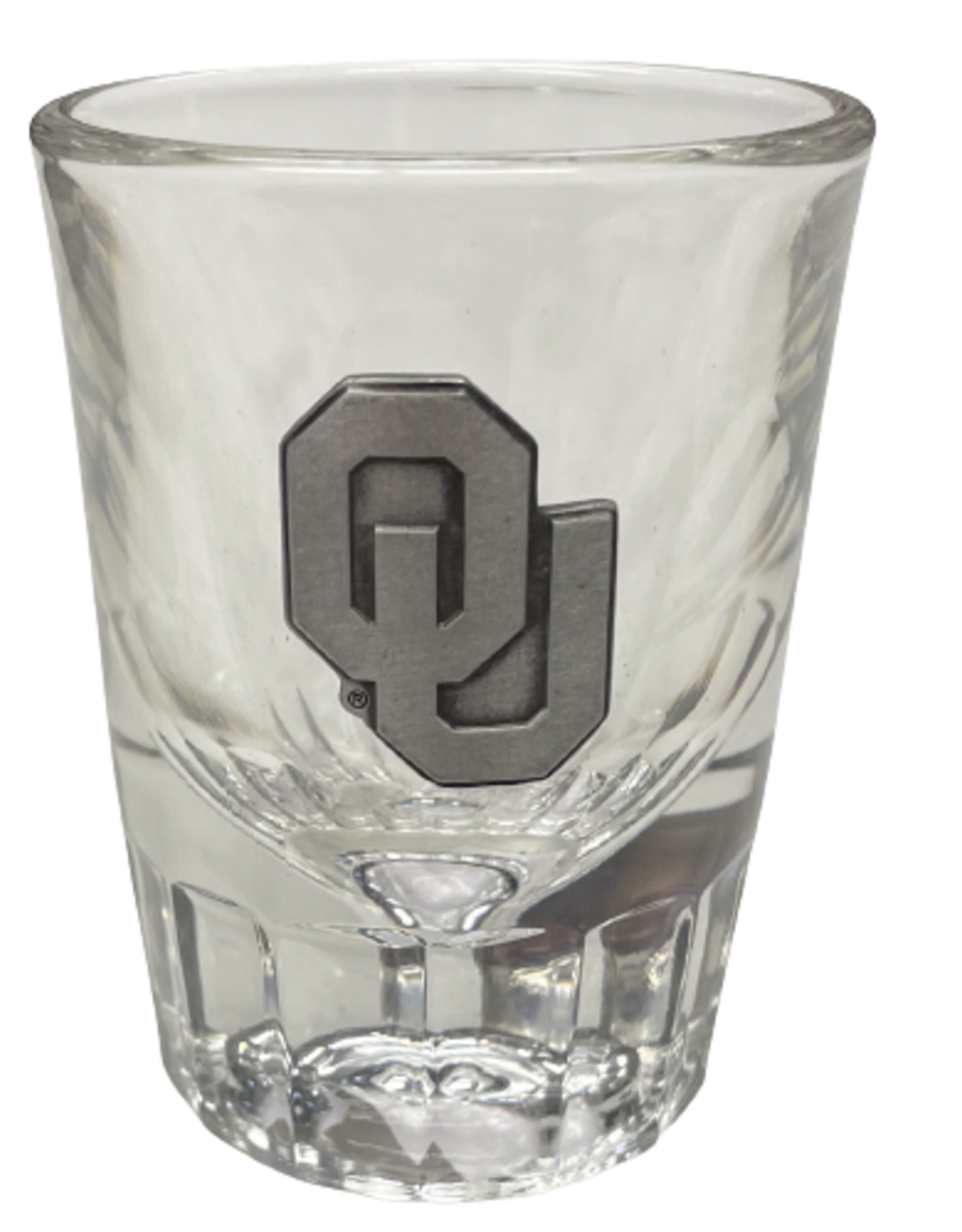 Sparta OU Pewter Emblem 2oz Large Shot Glass