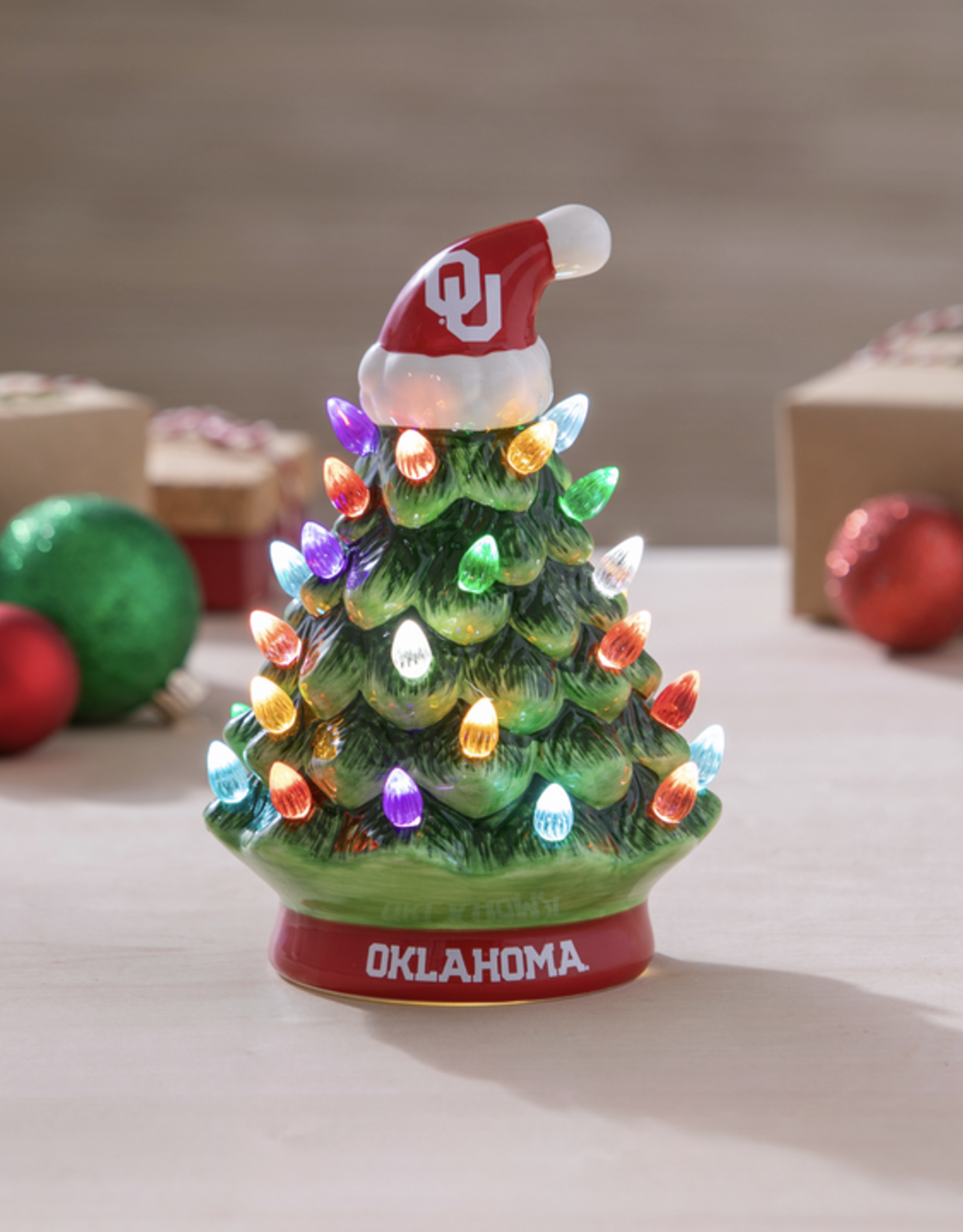 Evergreen OU 8" LED Lighted Ceramic Holiday Tree
