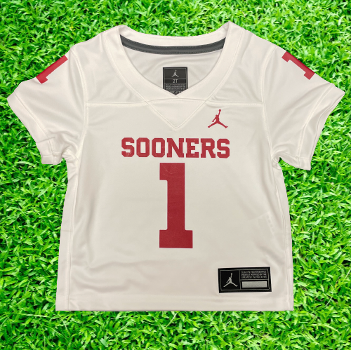 Toddler Jordan Brand 1 Sooners Football Jersey White