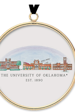 Valiant Gifts Oklahoma Skyline Brass/Glass Ornament
