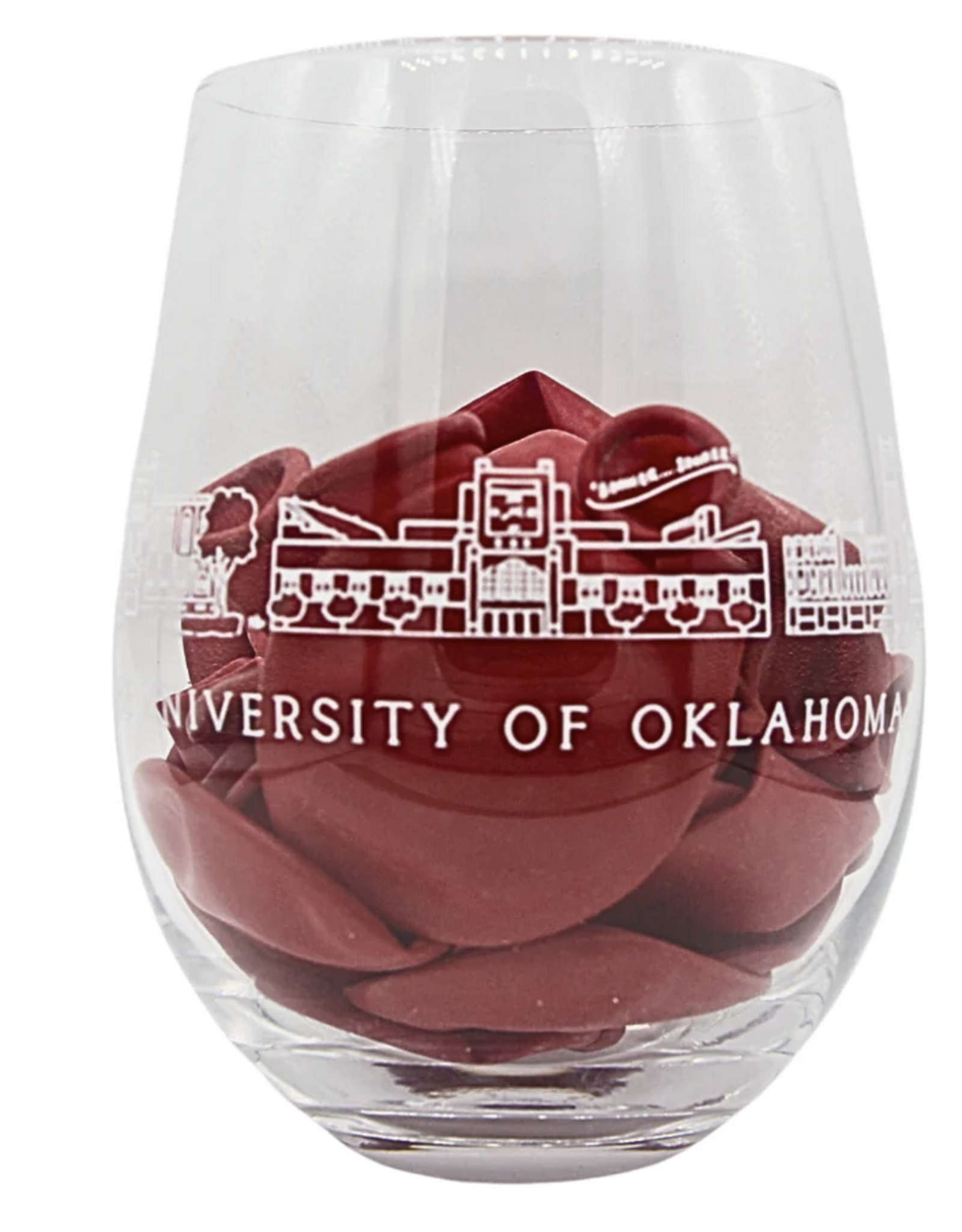 Valiant Gifts Oklahoma Skyline Stemless Wine Glass