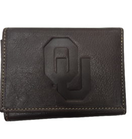 MCM Brands OU Contrast Stitch Leather Trifold Wallet Brown