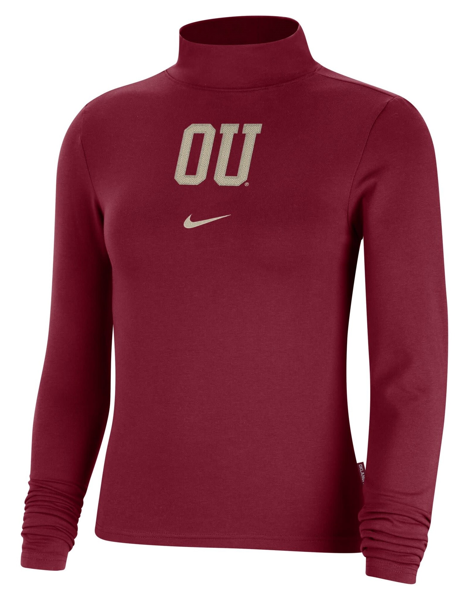 Nike Women's Nike Crimson OU Essential Mock Long-sleeve Top