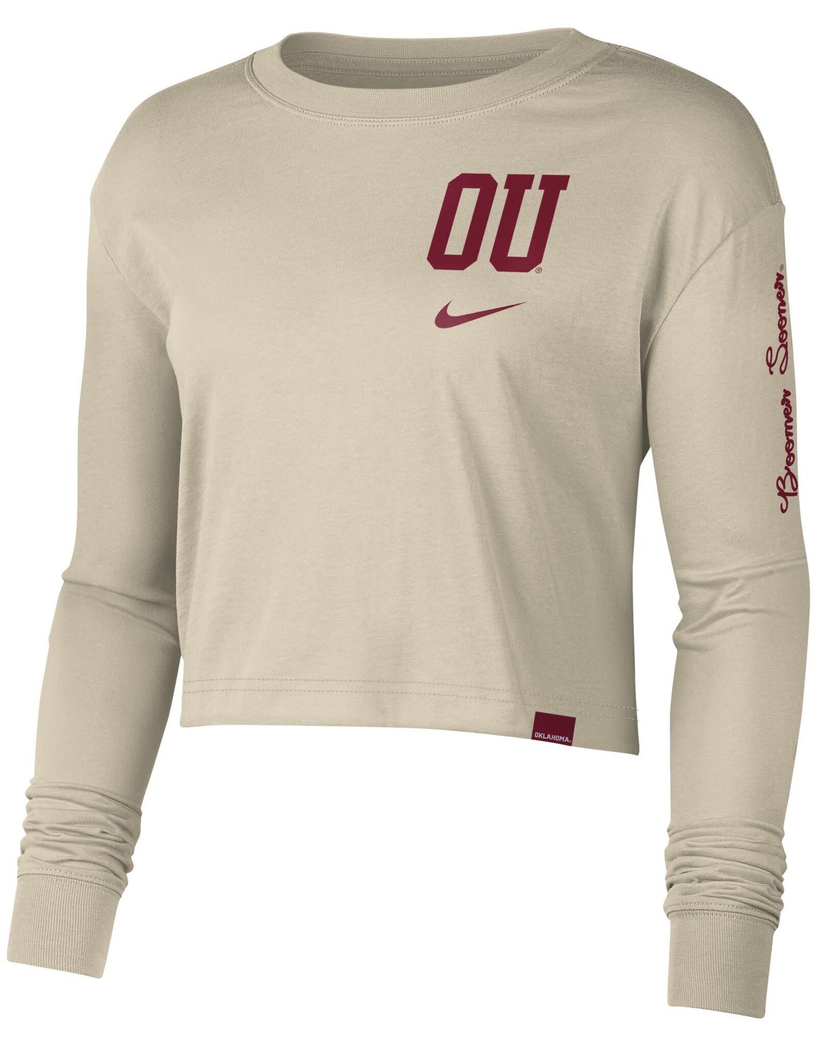 Nike Women's Nike Cream OU Long-sleeve Cotton Jr Varsity Crew