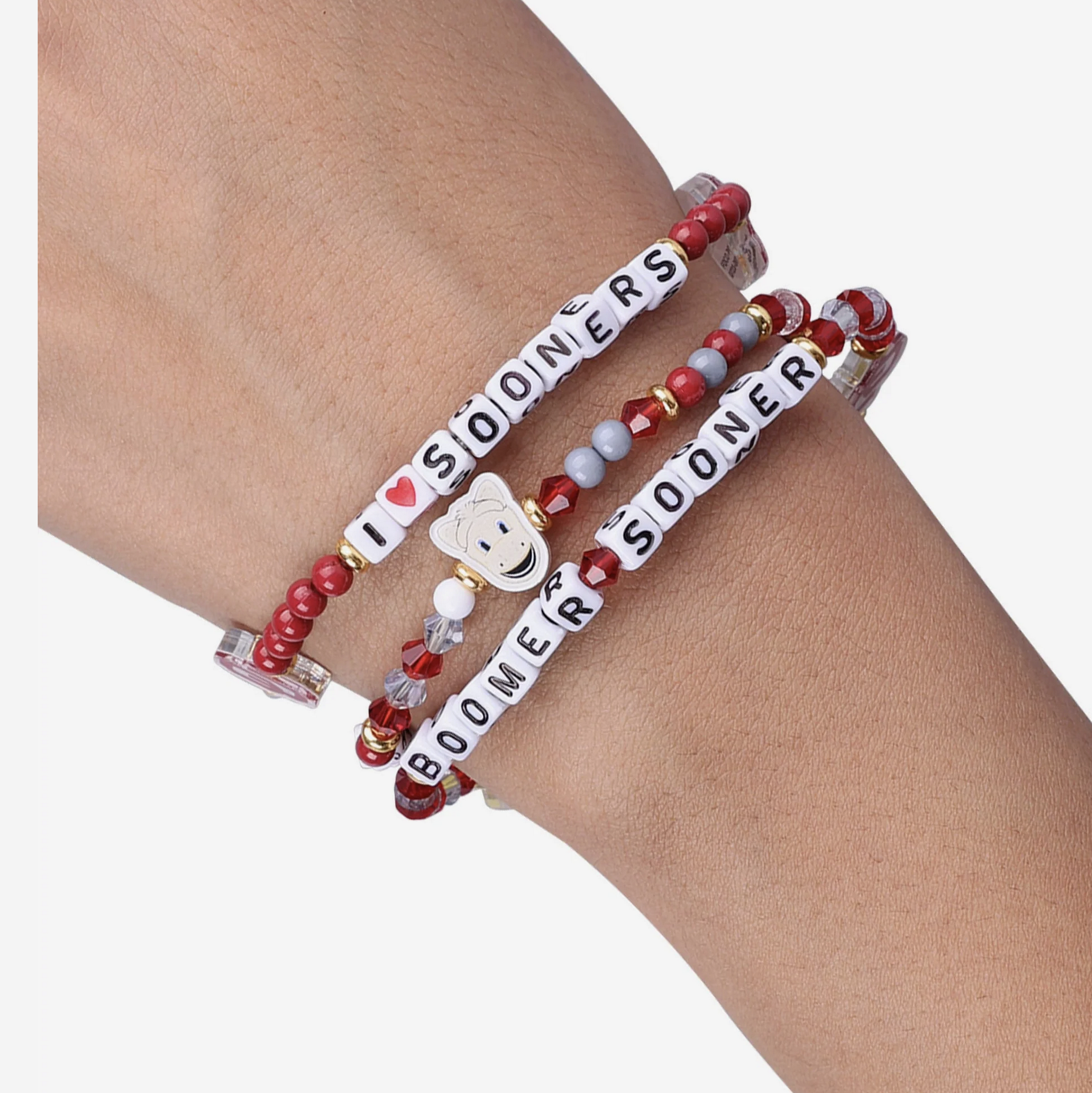 White Football Beads - Balfour of Norman