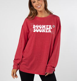 Chicka-d Womens Boomer Sooner Groovy LS Tee