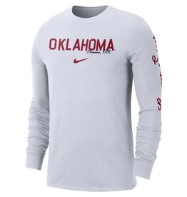 Nike Men's Nike Oklahoma Sooners White L/S Varsity Game Crew Tee