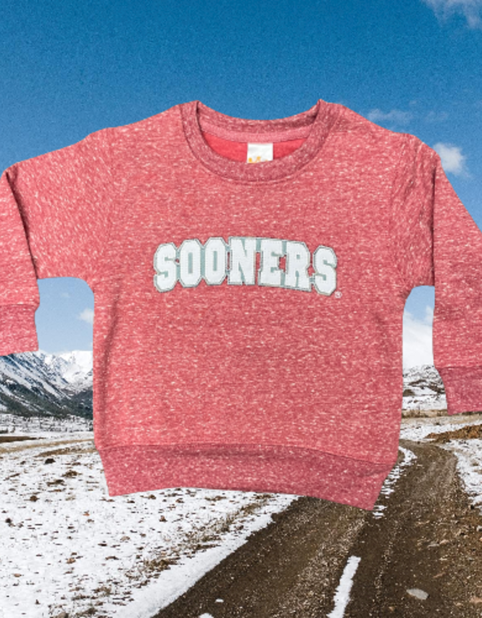 Little King Toddler Sooners  Applique Knobby Crew