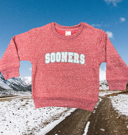 Little King Toddler Sooners  Applique Knobby Crew