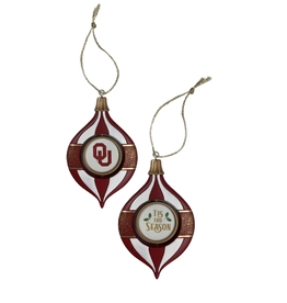 Santa's Workshop OU Spinning Bulb Ornament