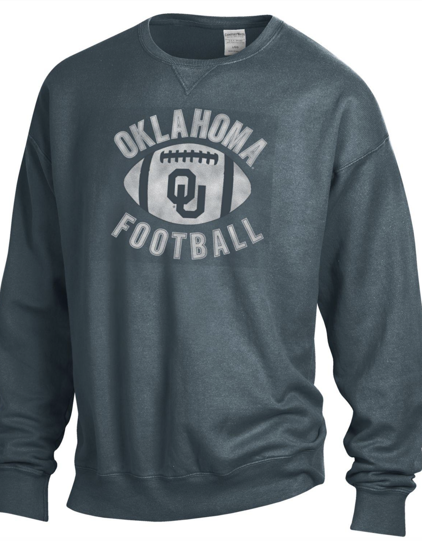 Comfort Wash Mens Oklahoma Football Dk. Grey Sweatshirt