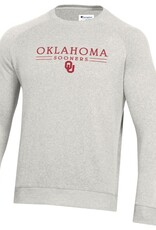 Champion Men's Champion Oklahoma OU Pebblestone Fleece Raglan Crew