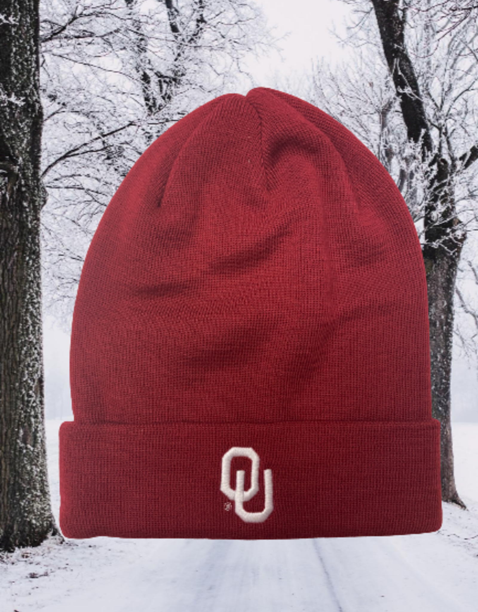 Nike OU Cuffed Beanie Crimson