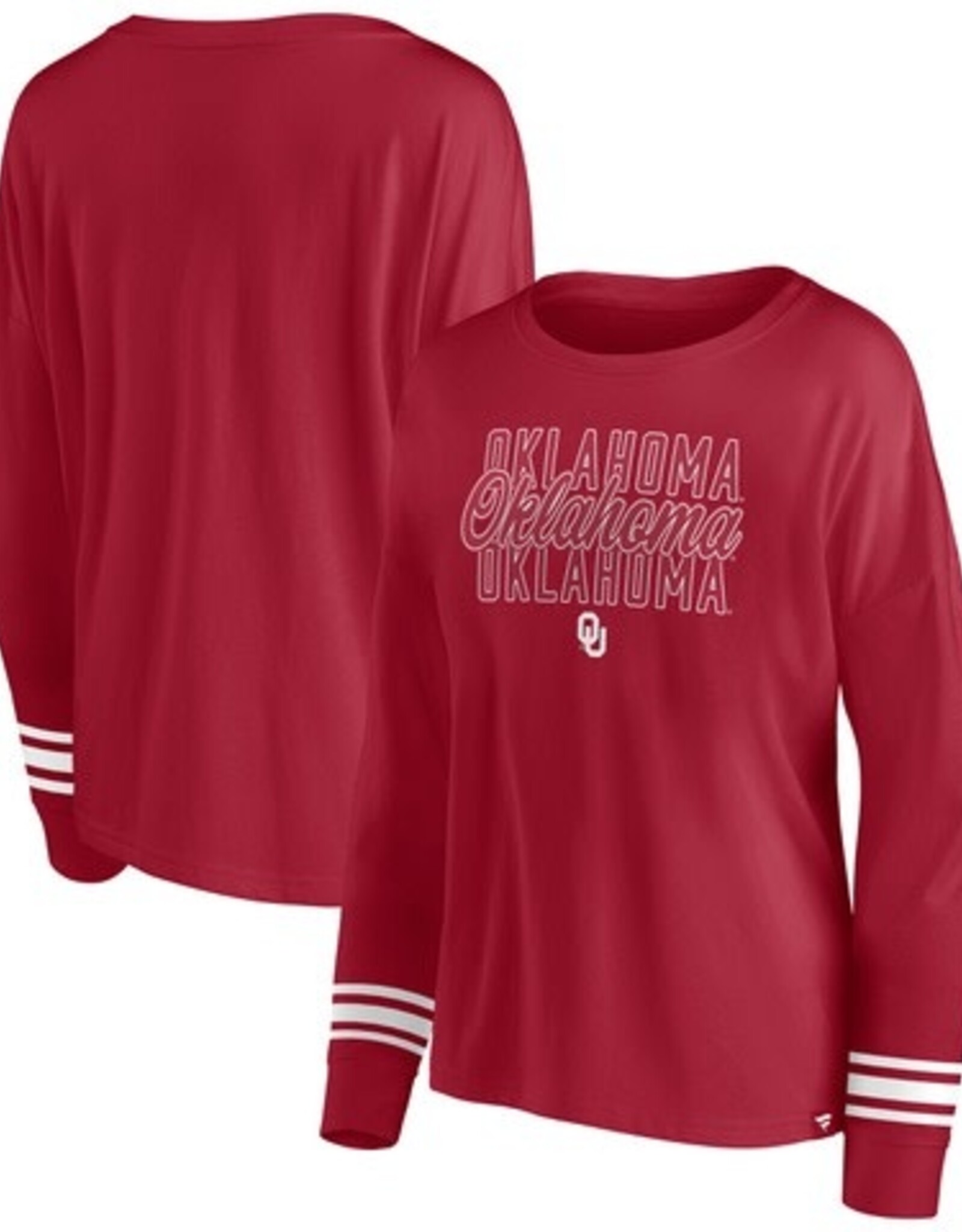 Fanatics Womens Oklahoma Sooner Fundamentals BiBlend LS Top