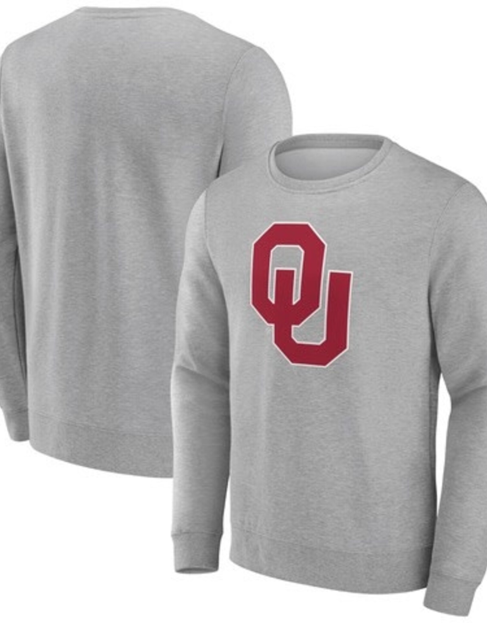 Fanatics Mens OU Applique Grey Sweatshirt