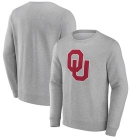 Fanatics Mens OU Applique Grey Sweatshirt