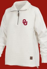 Pressbox Womens OU Ivory Salem 1/4 Zip