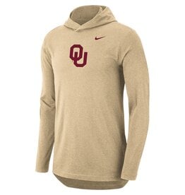 Nike Men's Nike OU Sesame Heather Tri-blend DriFit Hoodie Tee