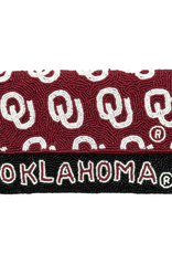 Fan Glam OU Oklahoma Beaded Mini Clutch