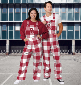 Forever Collectibles Men's OU Stripes Game Day Bib Overalls