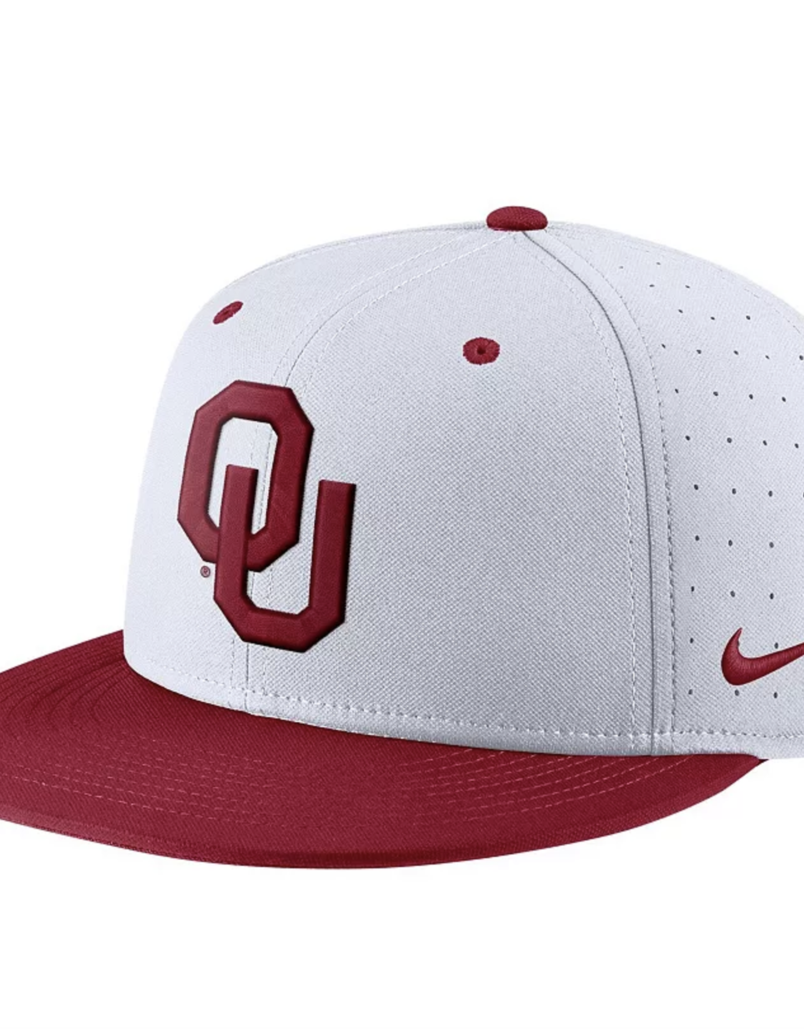 Nike Nike Oklahoma AeroBill On Field White & Crimson Baseball Hat