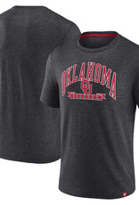 Fanatics Men's Oklahoma Sooners Charcoal Center Block Classic BiBlend Staple Tee