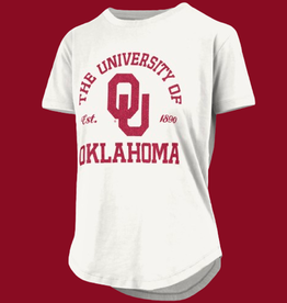 Pressbox Women's OU "Victoria" Glitter Print Top