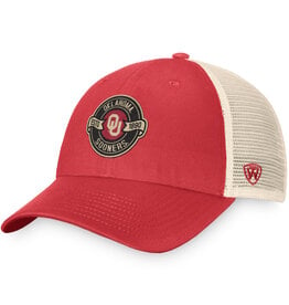 TOW TOW OU Sooners Lineage Unstructured Crimson Meshback Cap