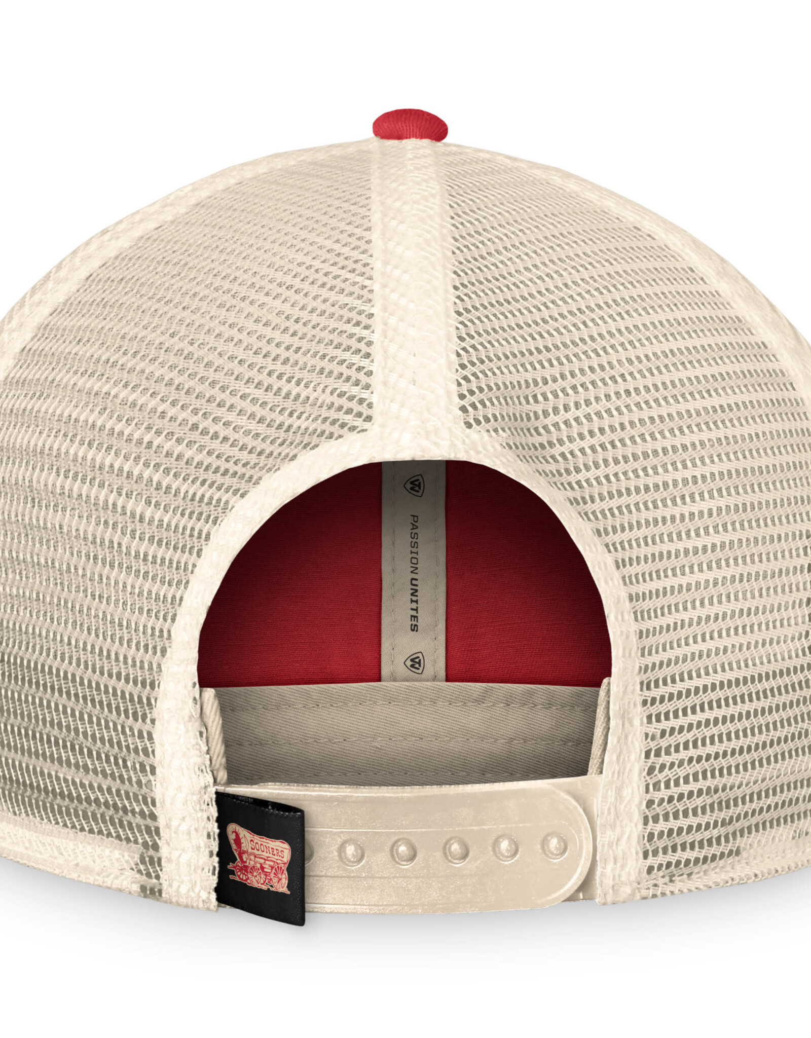 TOW TOW OU Sooners Lineage Unstructured Crimson Meshback Cap