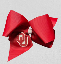 USA Licensed Bows Oklahoma Sooners Jumbo 3" Glitter Bow