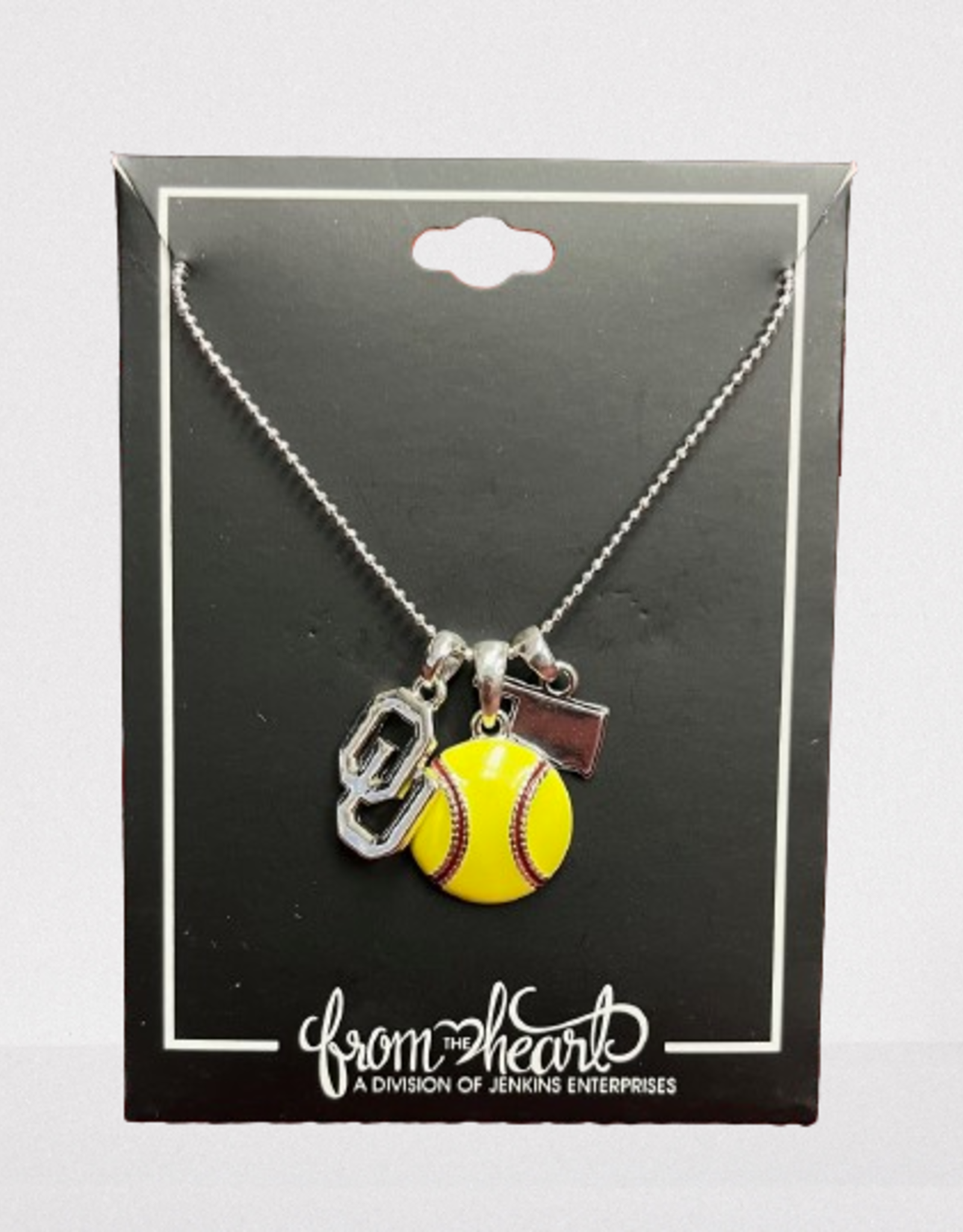 FTH FTH OU Softball State Triple Charm Necklace