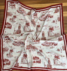 William & Lauren OU Toile Silk Scarf